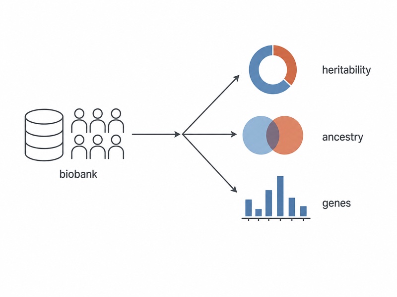 Biobank data used to study heritability, ancestry, and disease-relevant genes